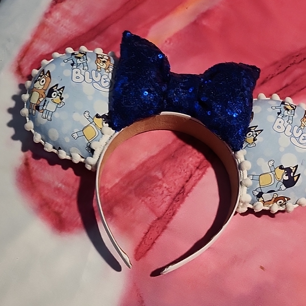 Source Unknown Blue Sequin Bow Kids Headband